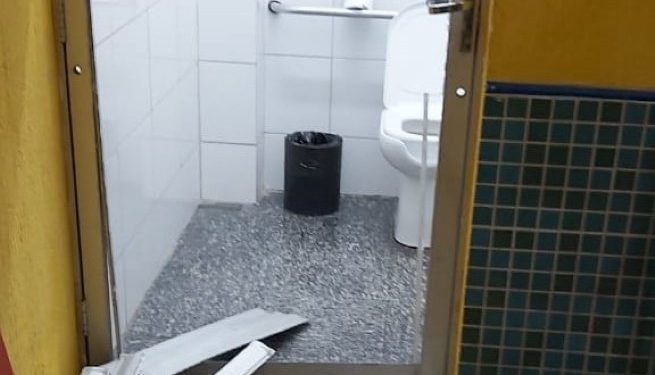 Em saidinha temporária, homem é preso após vandalismo no banheiro da Rodoviária