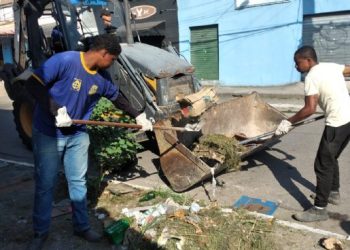 Prefeitura executa serviços de limpeza e conservação nos bairros Topolândia, Olaria, Mirante e Itatinga