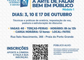 Prefeitura de São Sebastião promove dois novos cursos de oratória para servidores municipais