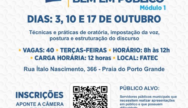 Prefeitura de São Sebastião promove dois novos cursos de oratória para servidores municipais