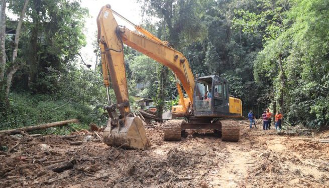 Defesa Civil de São Sebastião realiza monitoramento das obras emergenciais de contenção em áreas de risco