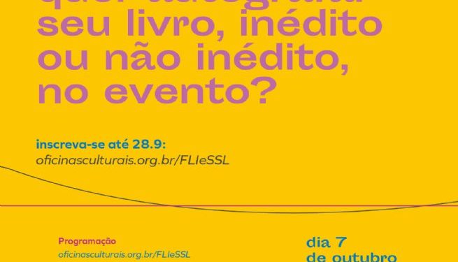 FLI & São Sebastião Literária terá espaço para que autores e autoras do Litoral Norte possam autografar seus livros