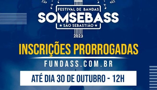 Inscrições para Festival de Bandas de São Sebastião são prorrogadas até 30 de outubro