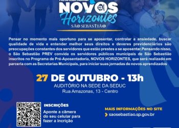 Palestras da 2ª edição do Programa de Pré-Aposentadoria Novos Horizontes do São Sebastião PREV começam dia 27