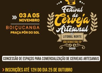 Prefeitura abre inscrições para concessão de espaços no Festival de Cerveja Artesanal de São Sebastião