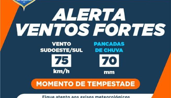 Feriado prolongado de Finados chega com alerta de chuvas e ventos fortes