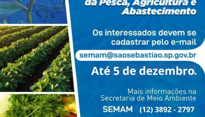 Conselho Municipal do Desenvolvimento da Pesca, Agricultura e Abastecimento abre inscrições para novos integrantes