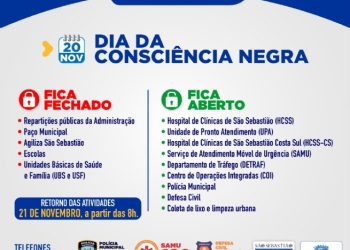 Confira o abre e fecha nas repartições públicas de São Sebastião no feriado da Consciência Negra