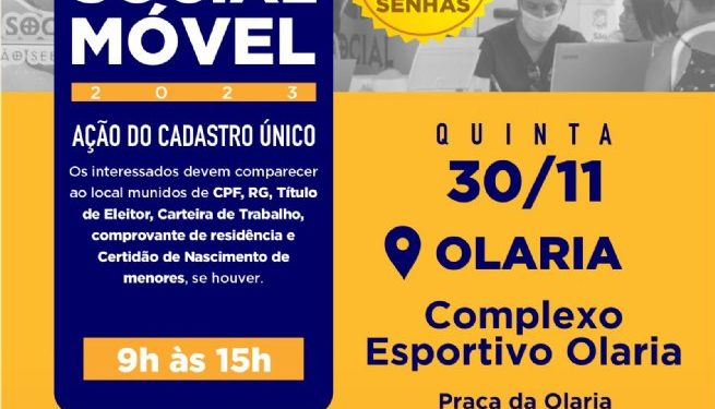 Moradores do bairro Olaria e região recebem Ação Social Móvel