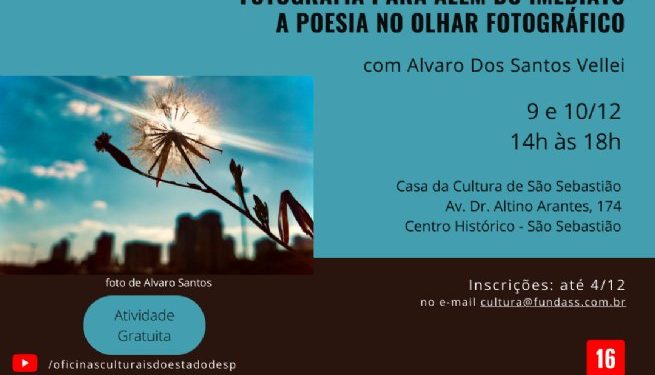 Prefeitura realiza oficina sobre fotografia na Casa da Cultura de São Sebastião