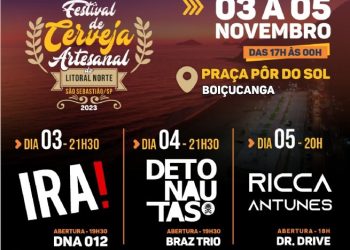 Festival de Cerveja Artesanal de São Sebastião reúne variados sabores e boa música na praia de Boiçucanga