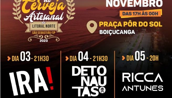 Festival de Cerveja Artesanal de São Sebastião reúne variados sabores e boa música na praia de Boiçucanga