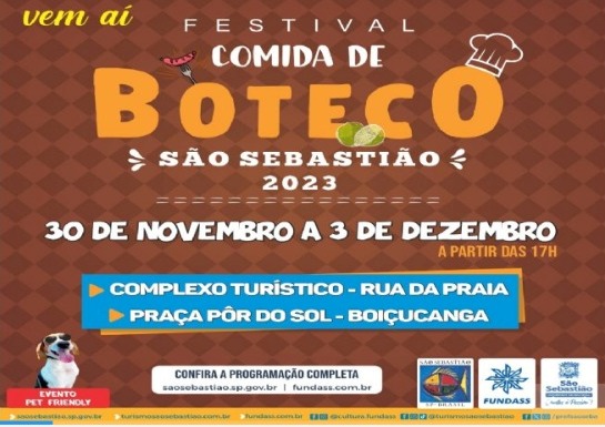 São Sebastião abre inscrições para concessão de espaços no Festival Comida  de Boteco 2022 – Tamoios News