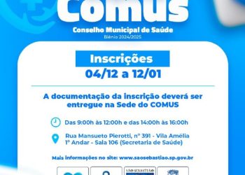 Prefeitura de São Sebastião abre inscrições para eleição de entidades que irão compor o Comus no biênio 2024-2025
