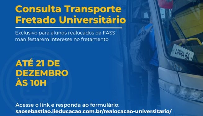 Prefeitura de São Sebastião abre formulário para alunos da FASS manifestarem interesse no transporte universitário