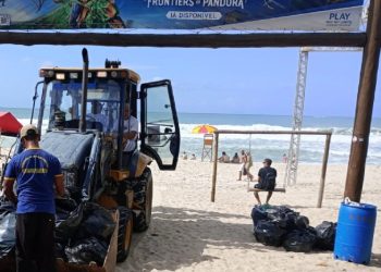 Prefeitura de São Sebastião retira 970 toneladas de lixo durante operação de limpeza na virada de ano