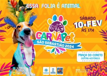 Carnapet reúne foliões com seus bichinhos de estimação na Praça do Coreto