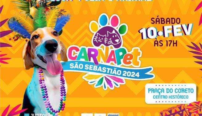 Carnapet reúne foliões com seus bichinhos de estimação na Praça do Coreto