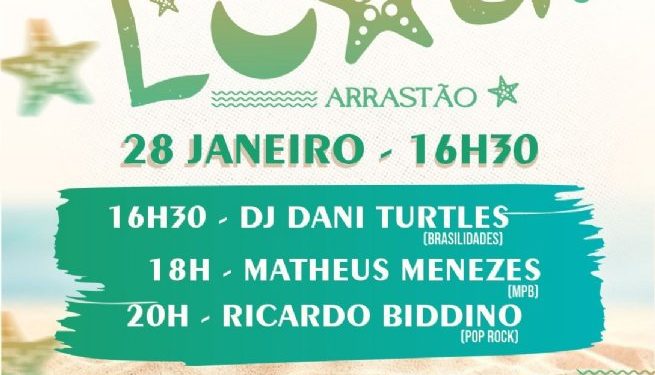 Praia do Arrastão recebe luau no domingo com apresentações de artistas locais