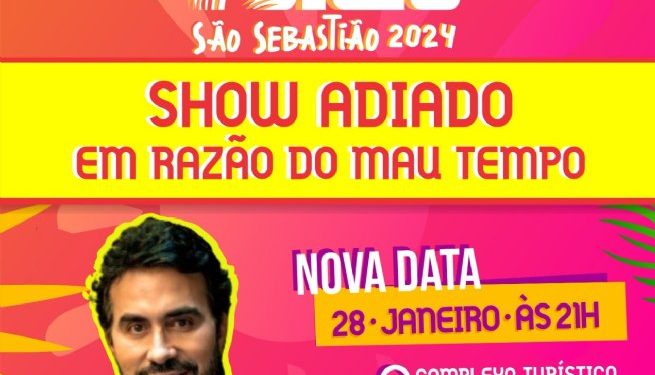 Prefeitura adia shows do Festival de Verão de São Sebastião desta quinta-feira