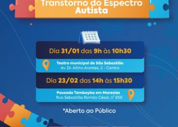 Prefeitura de São Sebastião promove palestras para familiares de pessoas autistas e profissionais de Saúde