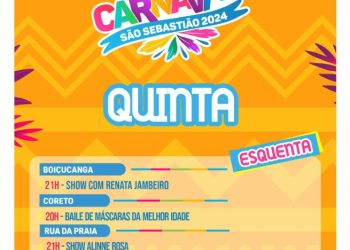 Shows musicais e entrega da Chave à Corte de Carnaval marcam início do Carnaval 2024 em São Sebastião