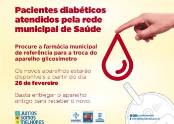 Pacientes da rede municipal de Saúde de São Sebastião que utilizam glicosímetro devem trocar o aparelho a partir de segunda-feira