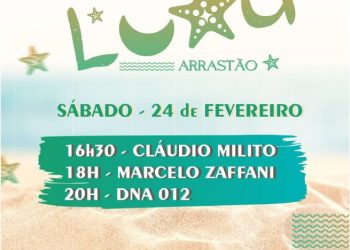 Praia do Arrastão recebe luau com apresentações de artistas locais neste sábado