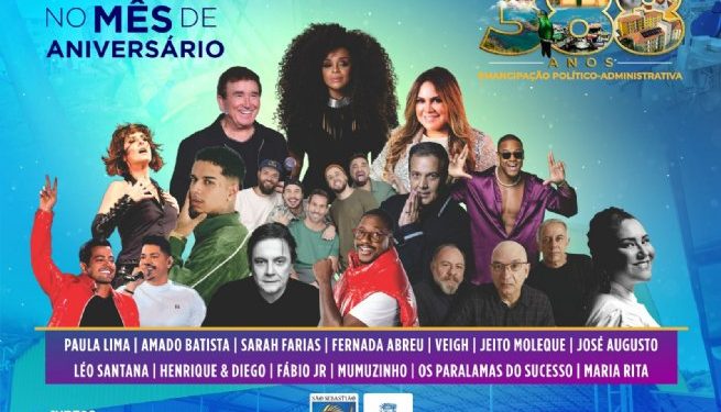 São Sebastião comemora 388 anos com extensa programação cultural