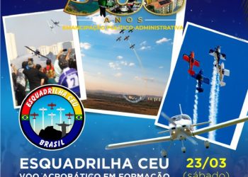 Esquadrilha CEU realiza espetáculo aéreo em São Sebastião neste sábado