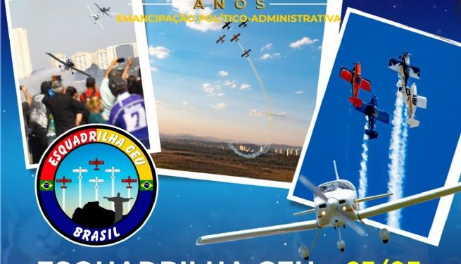 Esquadrilha CEU realiza espetáculo aéreo em São Sebastião neste sábado