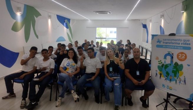 Guarda Mirim de São Sebastião visita Estação de Tratamento de Água da Sabesp em alusão ao Dia Mundial da Água