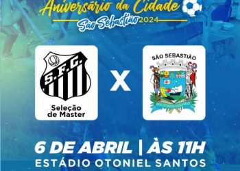 Seleções Másters de São Sebastião e Santos se enfrentam no próximo sábado