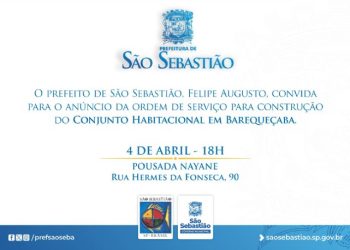 Prefeitura de São Sebastião anuncia início da construção do conjunto habitacional em Barequeçaba