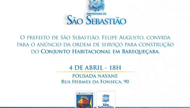 Prefeitura de São Sebastião anuncia início da construção do conjunto habitacional em Barequeçaba