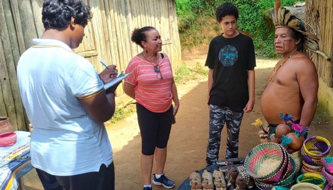 Estudantes de São Sebastião participam da primeira visita do ano ao Território Indígena Rio Silveiras