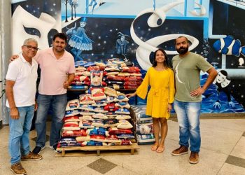 Fundo Social recebe doação de 1,1 tonelada de arroz pelo ‘ingresso solidário’