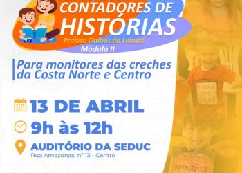 Educação de São Sebastião realiza formação de ‘Contadores de Histórias’ para profissionais de creches
