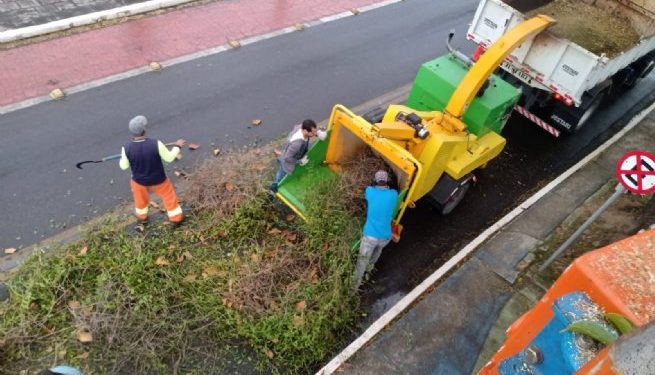 Prefeitura de São Sebastião produz composto orgânico através de trituradores de galhos