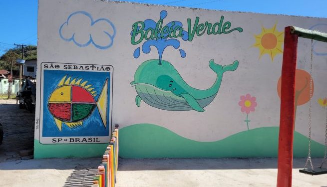Espaços públicos de São Sebastião recebem intervenções artísticas de pintores letristas