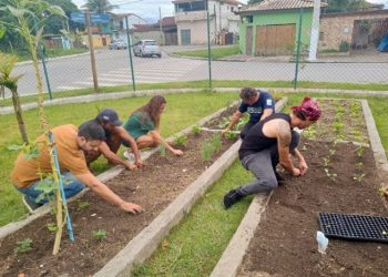SEMAM realiza plantio na horta Inclusiva do CAPS-AD do Canto do Mar