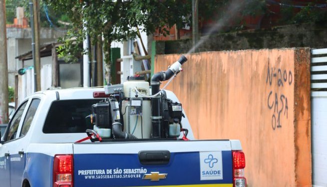 Prefeitura de São Sebastião reforça ações do nebulizador veicular em todo município