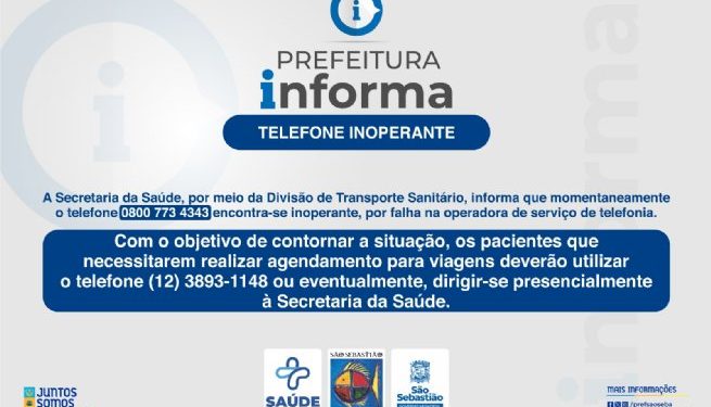 SESAU divulga novo número para agendamento de transportes temporariamente