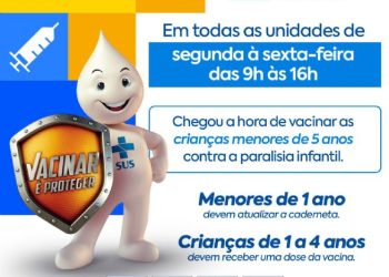 Mais de 50 crianças são imunizadas contra a Poliomielite em São Sebastião