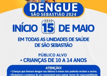 Prefeitura de São Sebastião vacina cerca de 150 crianças contra Dengue