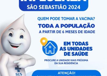 Prefeitura de São Sebastião prorroga Campanha de Vacinação Contra Influenza até 28 de junho