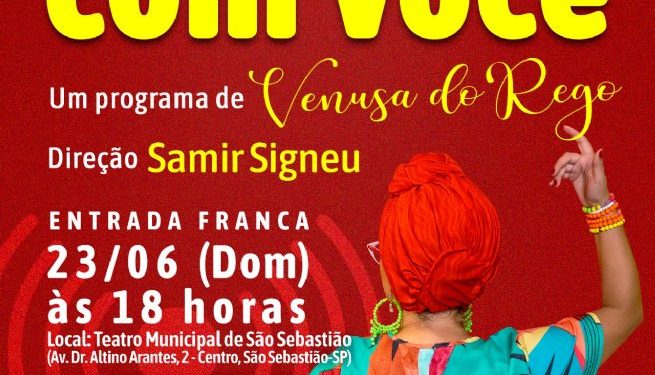Espetáculo ‘No cantinho com você’ é atração no Teatro Municipal de São Sebastião no próximo domingo