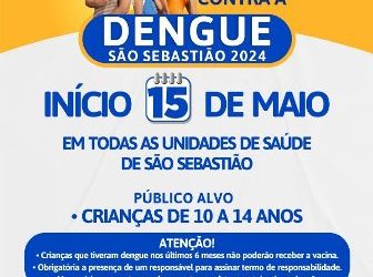 São Sebastião vacina mais de 200 crianças contra Dengue