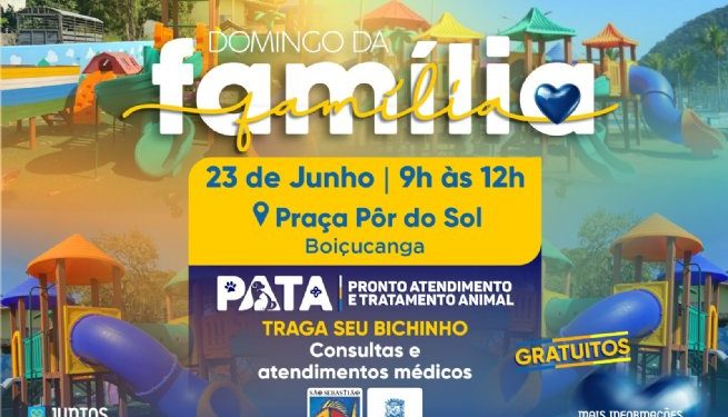 Praça Pôr do Sol recebe ‘Domingo da Família’ com diversas atividades recreativas e serviços do PATA Móvel