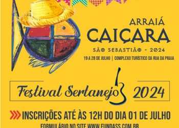 Prefeitura abre inscrições para Festival Sertanejo do Arraiá Caiçara de São Sebastião 2024